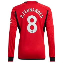 Manchester United Bruno Fernandes #8 Fußballtrikots 2023-24 Heimtrikot Herren Langarm
